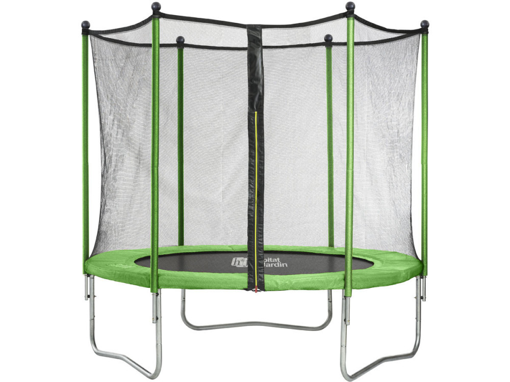 Trampolina „Yoopi” - Ø 2,44 m - z siatka + drabinka + oslona + zestawem kotwiacym