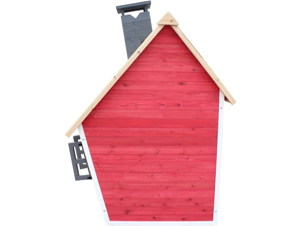 Maisonette "Lilou" - 119,5 x 156 x 102 cm - Czerwony/Szary