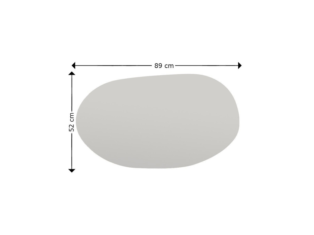 Drewniane lustro "Vanomi" - 52 x 89 cm - Czarne