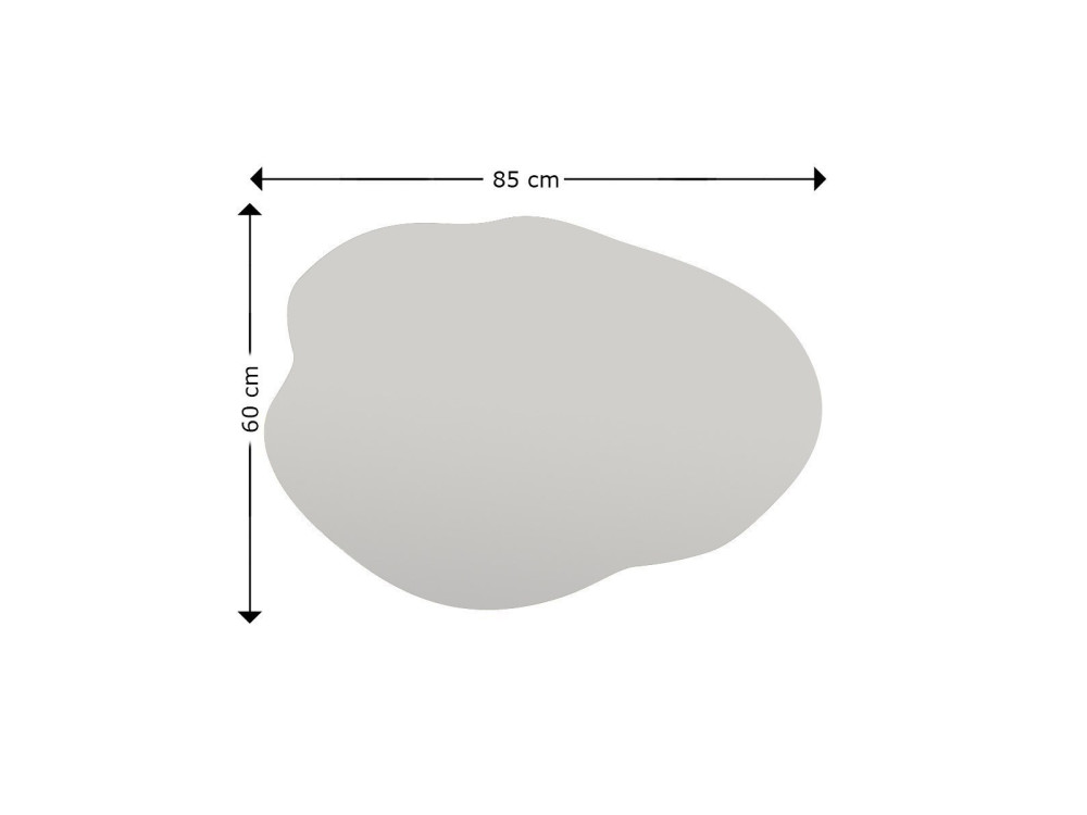 Drewniane lustro "Ohho" - 60 x 85 cm - Czarne