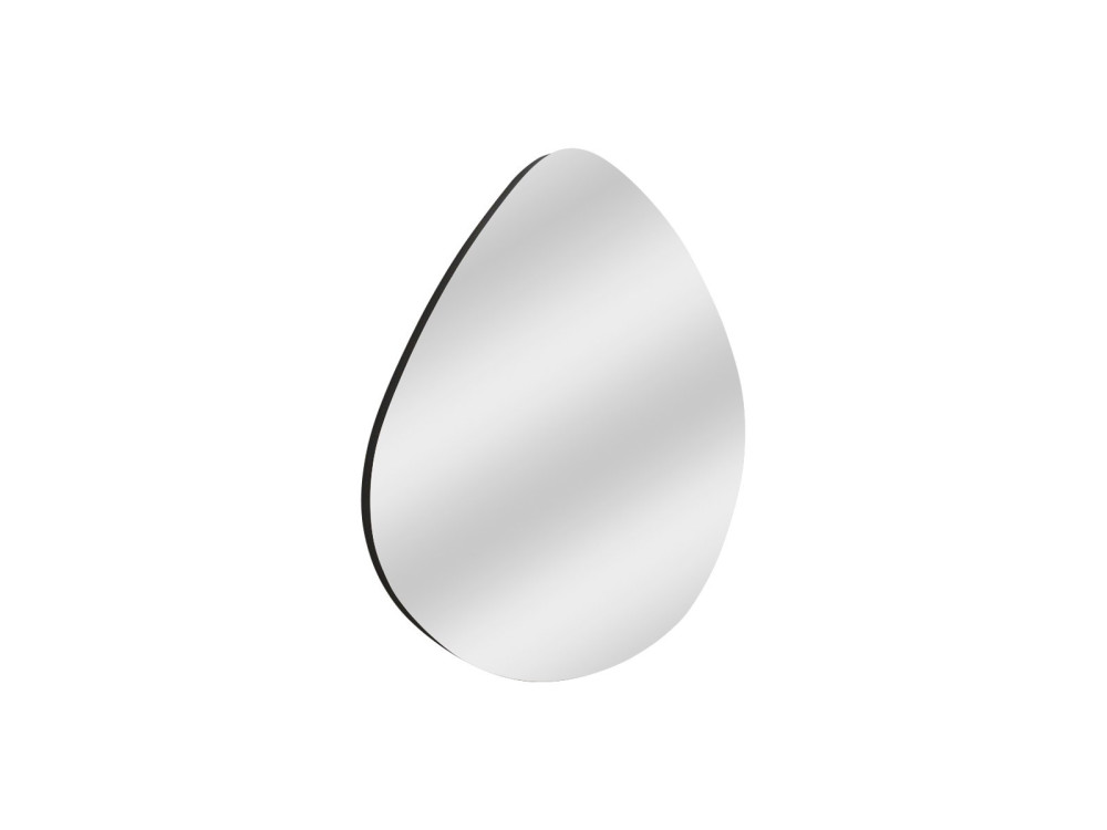 Drewniane lustro "Besso" - 60 x 60 cm - Czarne