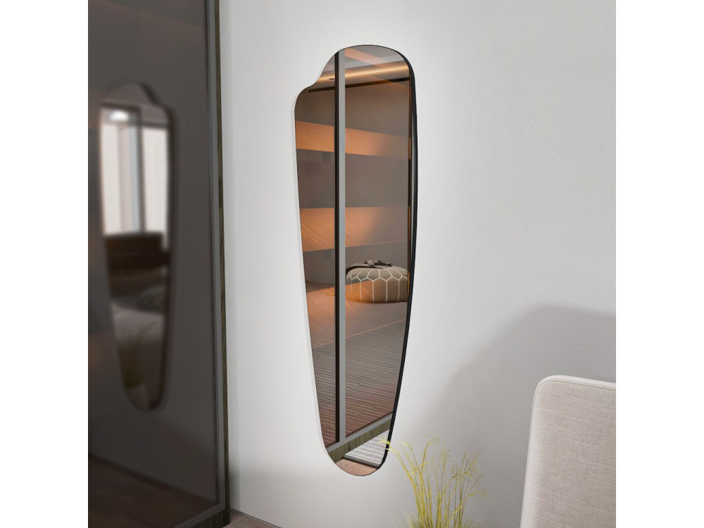 Drewniane lustro psychologiczne "Reos" - 40 x 120 cm - Przezroczyste