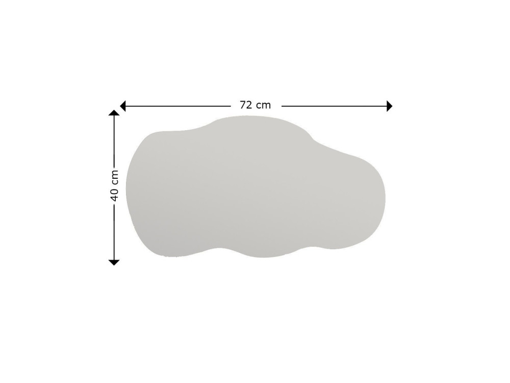 Drewniane lustro "Baby" - 40 x 72 cm - Czarne