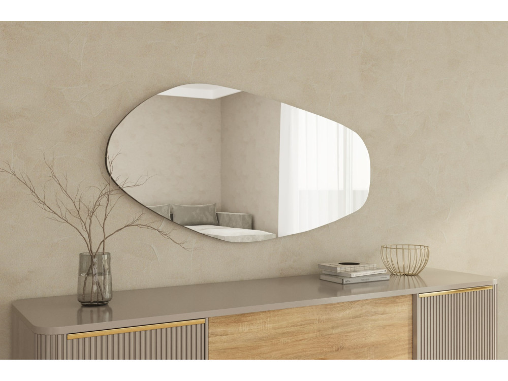 Drewniane lustro "Bella" - 60 x 120 cm - Czarne