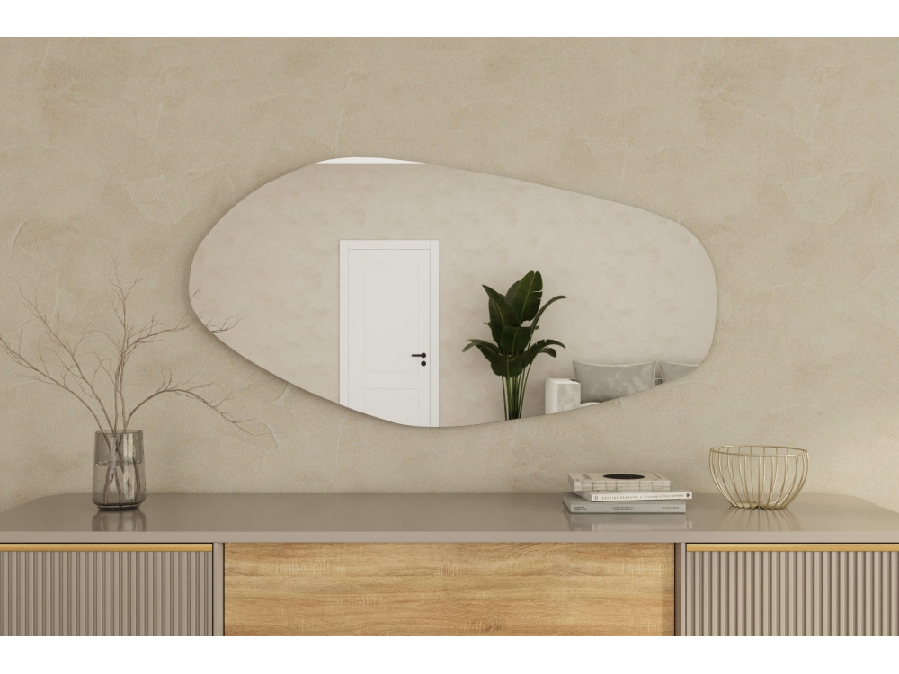 Drewniane lustro "Bella" - 60 x 120 cm - Czarne