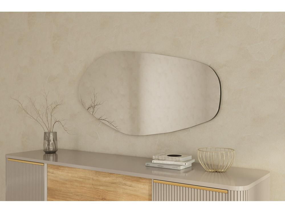 Drewniane lustro "Bella" - 60 x 120 cm - Czarne