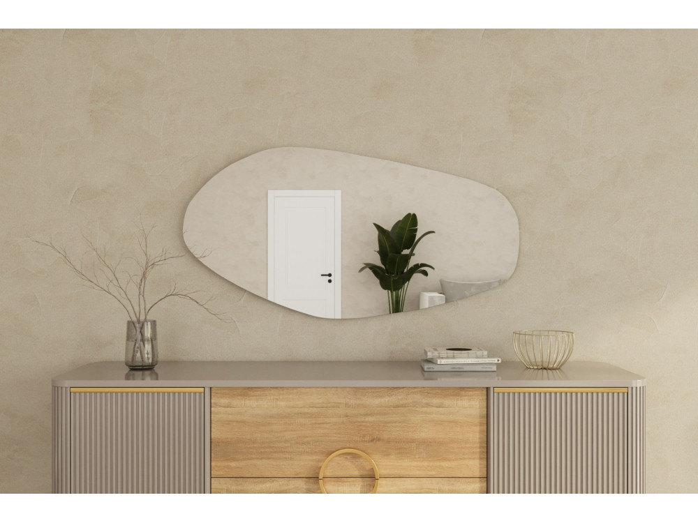 Drewniane lustro "Bella" - 60 x 120 cm - Czarne