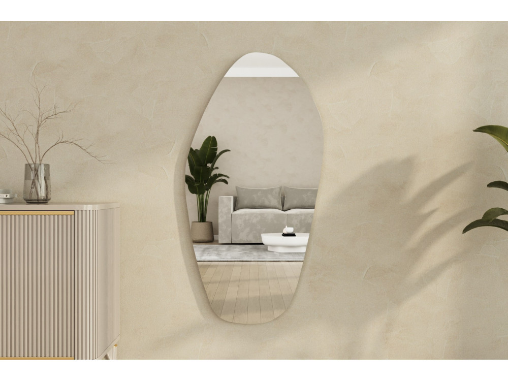 Drewniane lustro "Bella" - 60 x 120 cm - Czarne