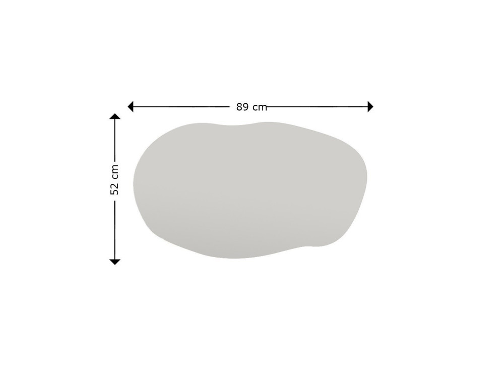 Drewniane lustro "Lossa" - 52 x 89 cm - Czarne