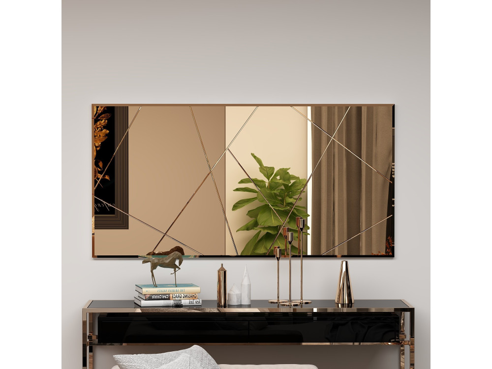 Drewniane lustro "Orezo" - 120 x 60 cm - Brąz