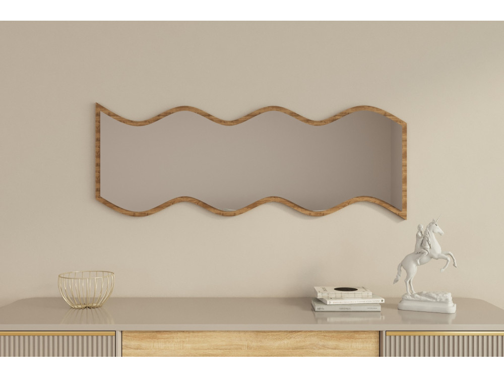 Drewniane lustro "Safi" 40 x 2,2 x 120 cm - Białe