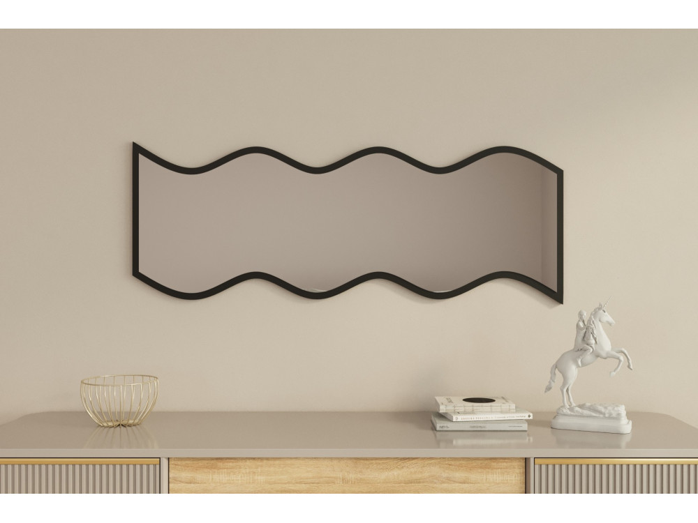 Drewniane lustro "Safi" 40 x 2,2 x 120 cm - Białe