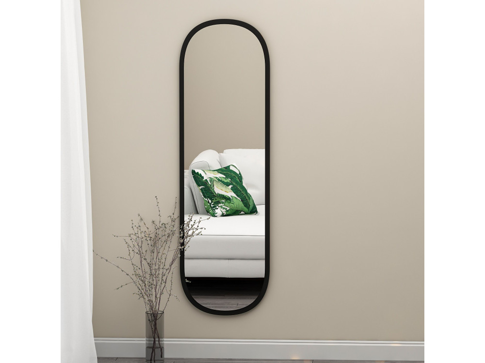 Drewniane lustro "Magnum" - 40 x 120 cm - Czarne