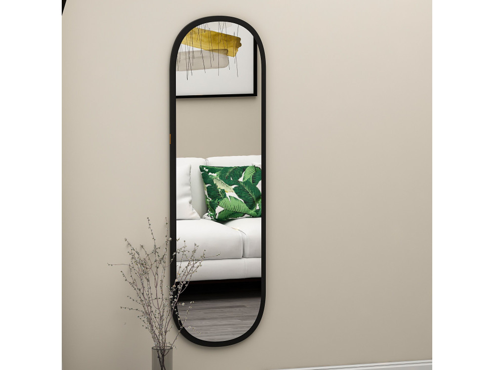 Drewniane lustro "Magnum" - 40 x 120 cm - Czarne