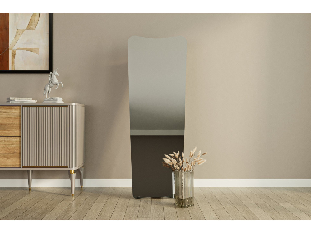 Drewniane lustro "Vitros" - 55 x 150 cm - Czarne