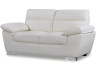 Kanapa z ekoskóry/PVC "Dallas" - 169 x 88 x 90 cm - 2 miejsca - Biała