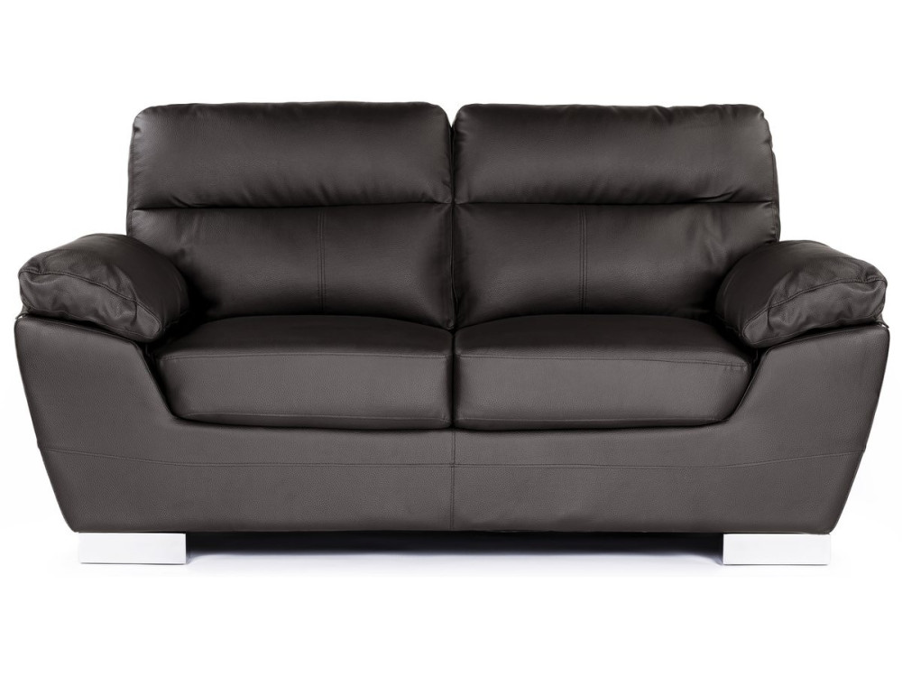 Kanapa z ekoskóry/PVC "Dallas" - 169 x 88 x 90 cm - 2 miejsca - Czekoladowa