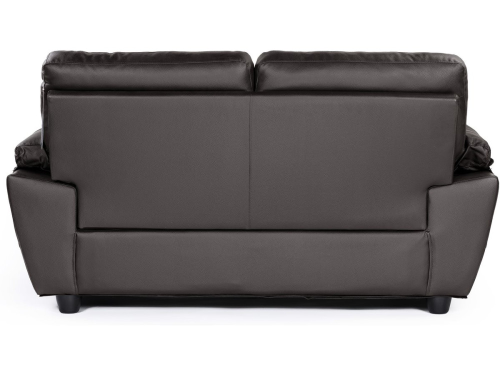 Kanapa z ekoskóry/PVC "Dallas" - 169 x 88 x 90 cm - 2 miejsca - Czekoladowa