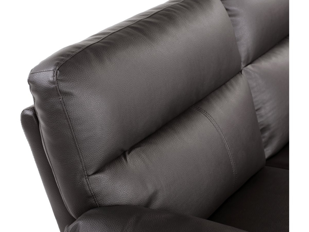Kanapa z ekoskóry/PVC "Dallas" - 169 x 88 x 90 cm - 2 miejsca - Czekoladowa