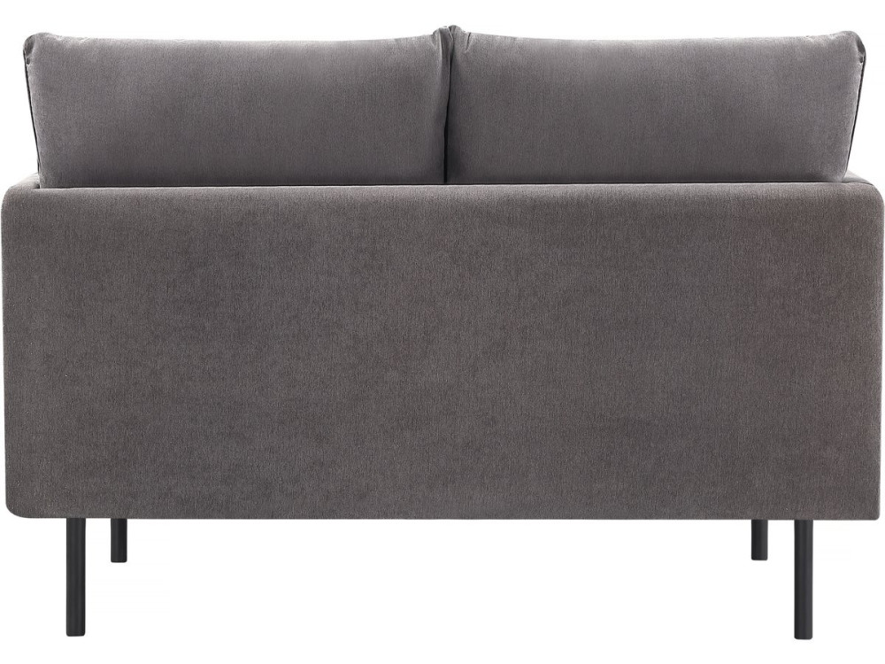 Sofa materialowa stala "Rudy" - 132 x 78 x 88 cm - 2 miejsca - Ciemnoszara