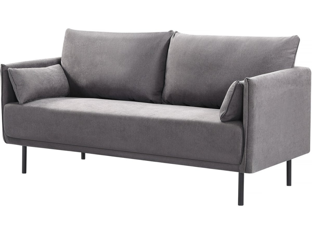 Sofa materialowa stala „Rudy” - 180,5 x 78 x 52 cm - 3 miejsca - Ciemnoszara