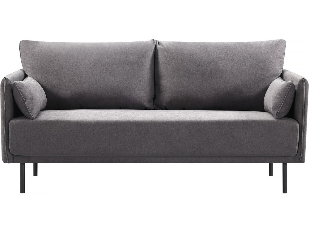 Sofa materialowa stala „Rudy” - 180,5 x 78 x 52 cm - 3 miejsca - Ciemnoszara