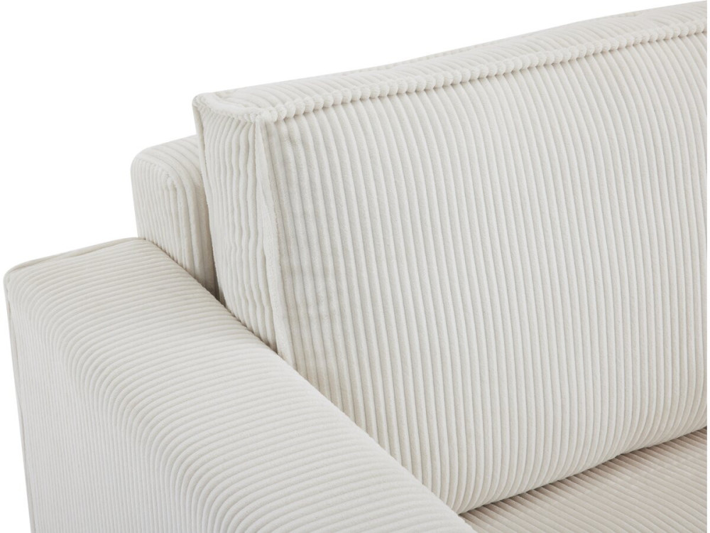 Sofa rozkładana "Grenelle" z prostego sztruksu - 2-osobowa - Beżowa