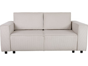 Prosta sofa sztruksowa "Montaigne S" - 2-osobowa - beżowa