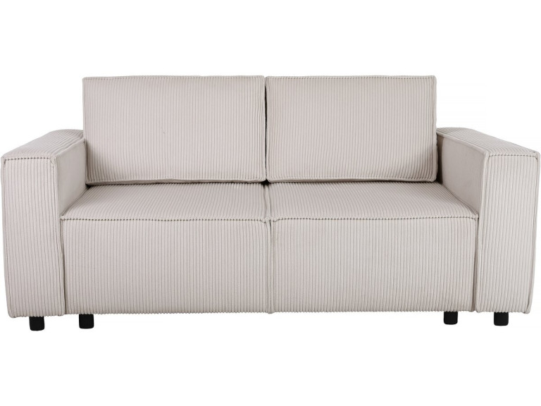 Prosta sofa sztruksowa "Montaigne S" - 2-osobowa - beżowa