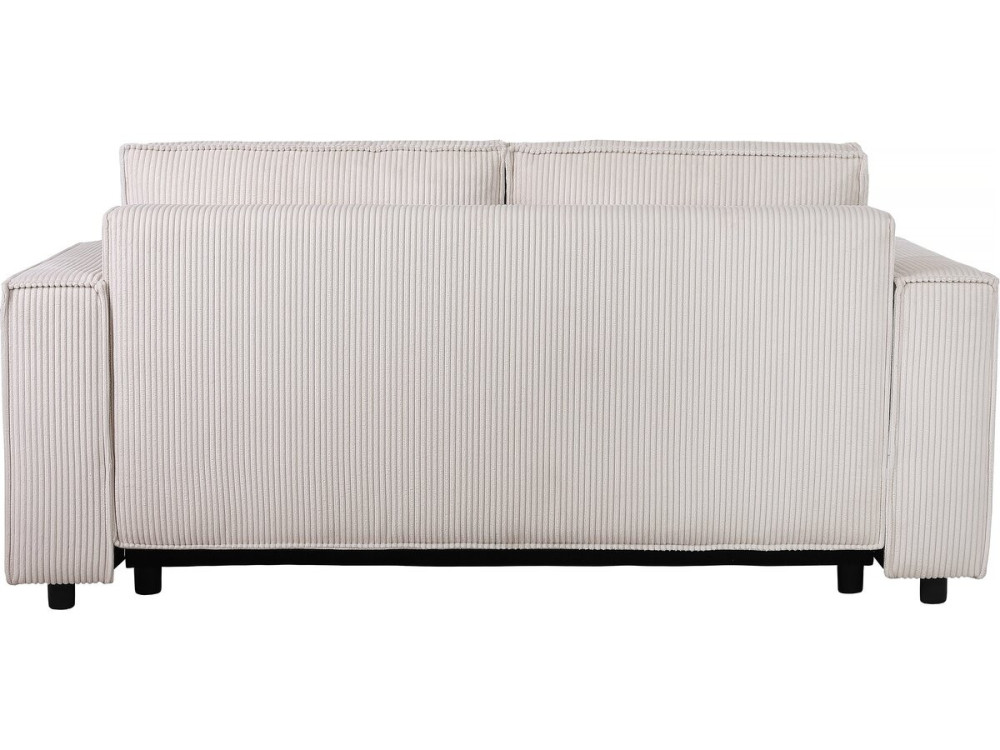 Prosta sofa sztruksowa "Montaigne S" - 2-osobowa - beżowa
