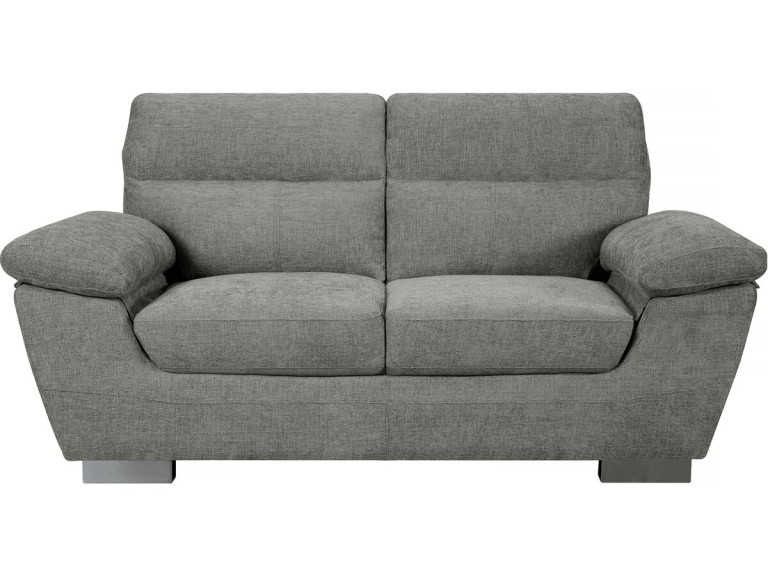 Sofa z tkaniny stalej „Dallas” – 169 x 88 x 90 cm – 2 miejsca – Szara