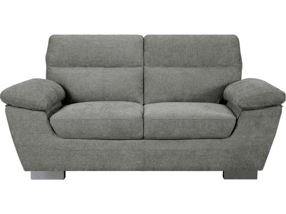 Sofa z tkaniny stalej „Dallas” – 169 x 88 x 90 cm – 2 miejsca – Szara