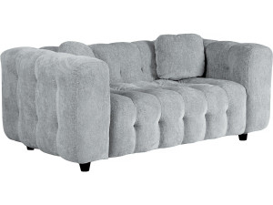 Sofa prosta z tkaniny szenilowej „Vendome” - 2 miejsca - Szary