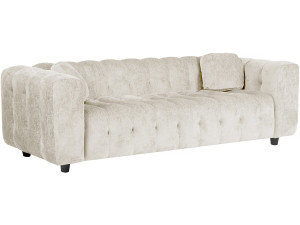 Sofa prosta z tkaniny szenilowej "Vendome" - 3 miejsca - Beżowy