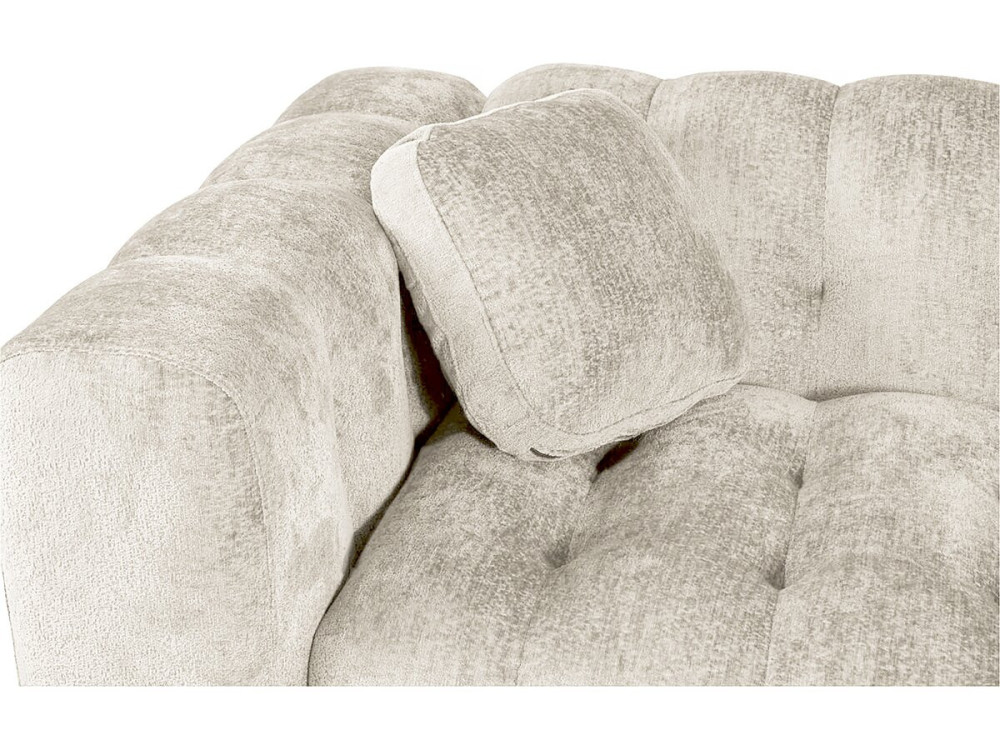 Sofa prosta z tkaniny szenilowej "Vendome" - 3 miejsca - Beżowy