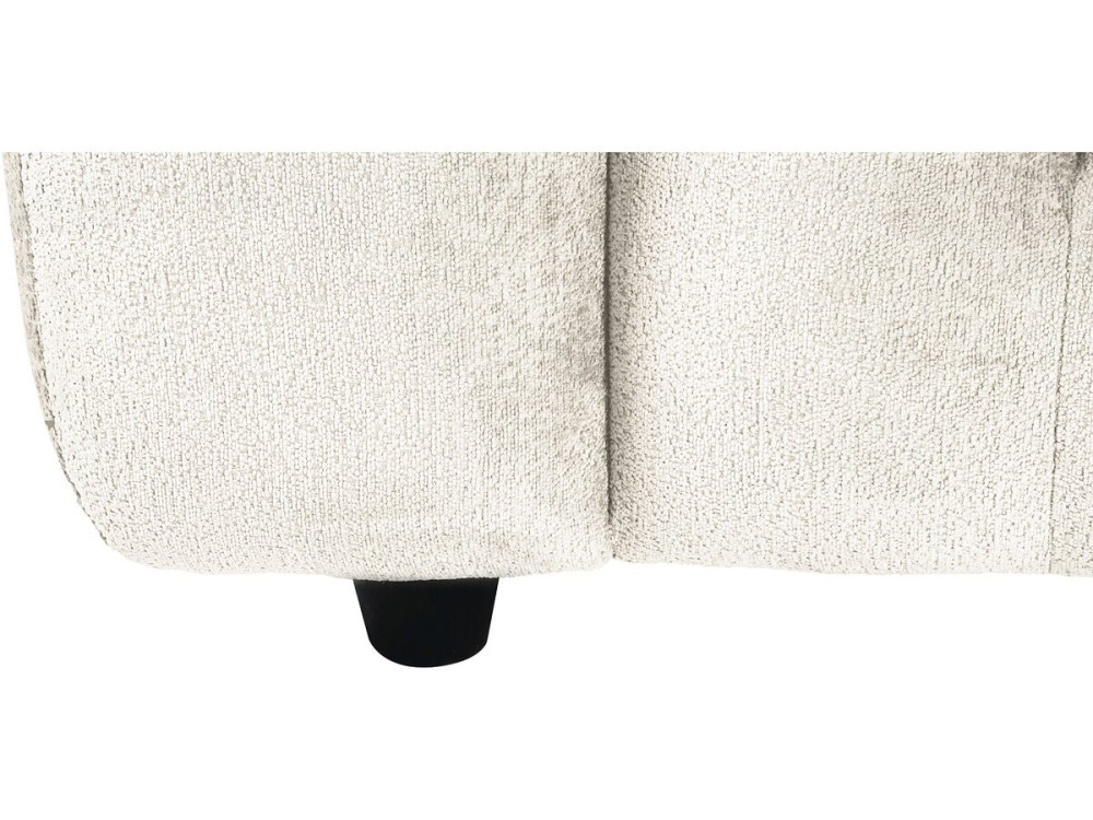 Sofa prosta z tkaniny szenilowej "Vendome" - 3 miejsca - Beżowy