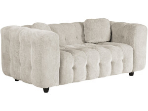 Sofa prosta z tkaniny szenilowej "Vendome" - 2 miejsca - Beż