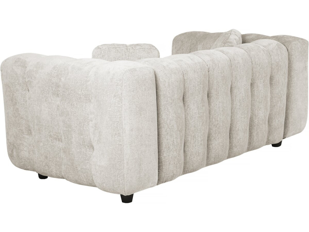 Sofa prosta z tkaniny szenilowej "Vendome" - 2 miejsca - Beż