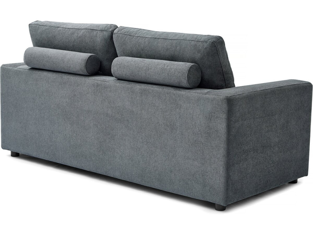 Sofa rozkładana "Elena" z tkaniny ekspresowej - 3-osobowa - 140 cm spania - Szara