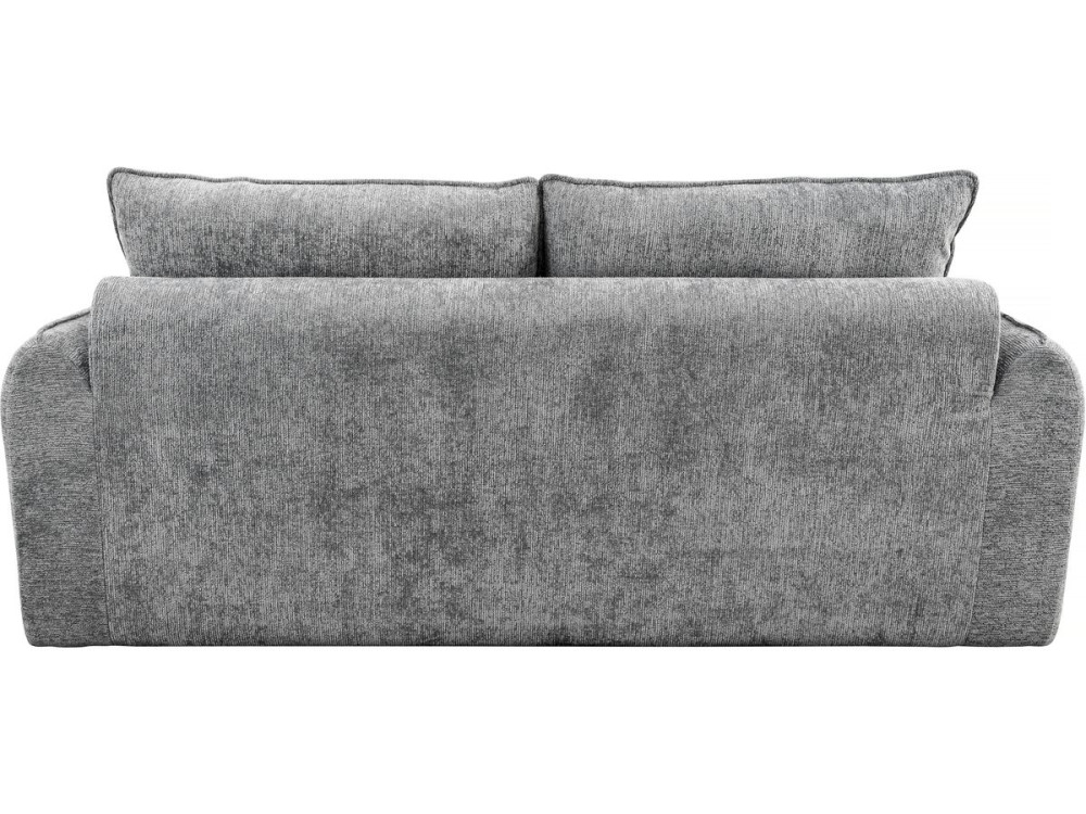 Prosta sofa w tkaninie teksturowanej "Silvano" - 3-osobowa - szara