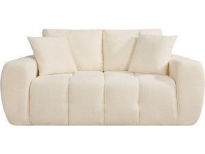 Sofa prosta "Léonie" w tkaninie bąbelkowej - 2-osobowa - Beżowa