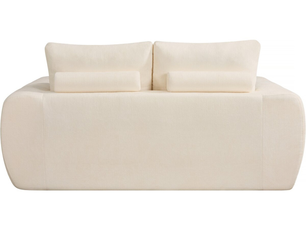 Sofa prosta "Léonie" w tkaninie bąbelkowej - 2-osobowa - Beżowa