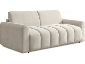 Rozkładana sofa ekspresowa "Isadora" - Materac 18 cm - Łóżko 140 cm - 3-osobowa - Beżowy