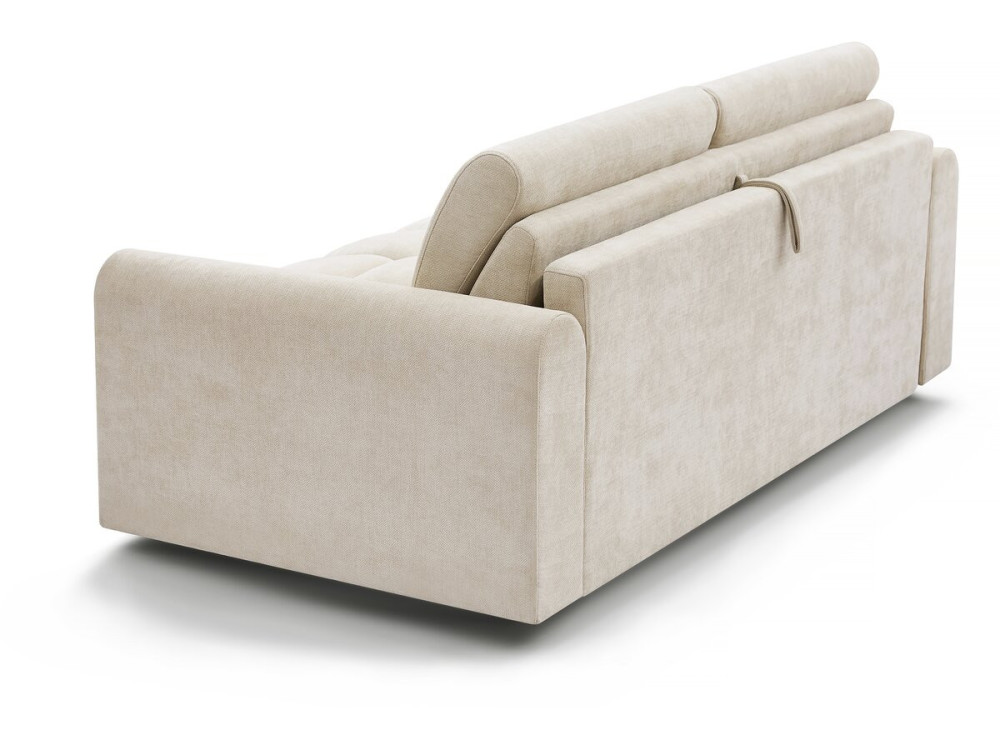 Rozkładana sofa ekspresowa "Isadora" - Materac 18 cm - Łóżko 140 cm - 3-osobowa - Beżowy