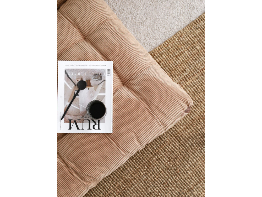 Rozkładana 2-osobowa sofa z tkaniny - 120 x 75 x 79 cm - Brązowy
