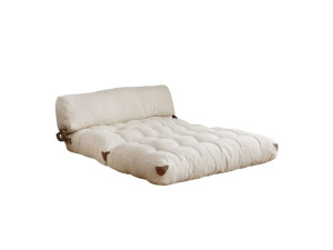 2-osobowa rozkładana sofa w tkaninie "Fold" - 120 x 75 x 79 cm - Kremowy