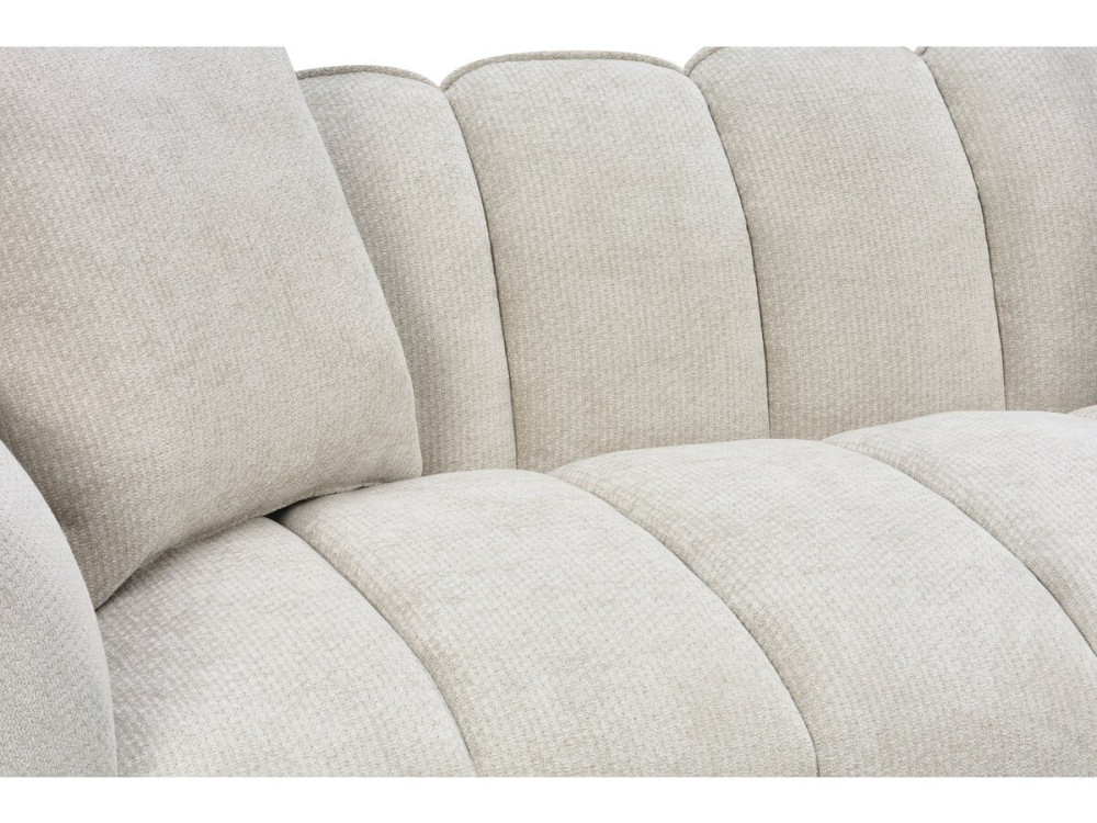 Trzyosobowa sofa prosta z tkaniny w stylu „bubble” „Balzac” – beżowa