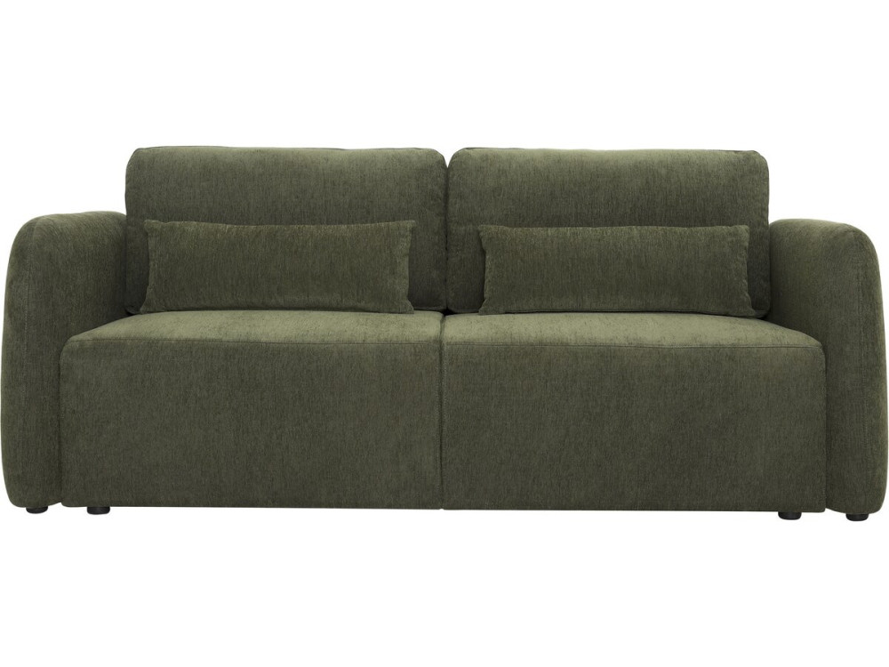 3-osobowa sofa prosta z funkcją rozkładania, obita tkaniną „Concorde” – zielona