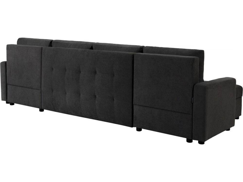 Panoramiczna rozkładana sofa "Antoine" ze schowkami - 5-osobowa - Ciemnoszary