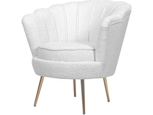 Fotel petelkowy Floria - 75 x 68 x 77,5 cm - Bialy